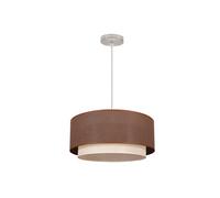 Mi lampara - colgante doble 1l. beis/marron cilind (35/25/reg)