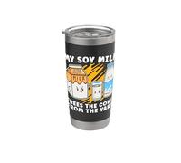Mi leche de soja libera el veganismo basado en plantas de estilo de vida vegano Vaso térmico de acero inoxidable de doble pared