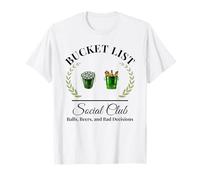 Mi lista de deseos club social jugador de golf y cubo de cerveza Camiseta
