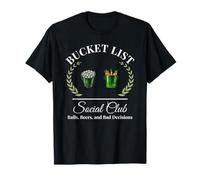 Mi lista de deseos club social jugador de golf y cubo de cerveza humor Camiseta