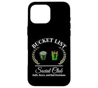 Mi lista de deseos club social jugador de golf y cubo de cerveza humor Carcasa para iPhone 16 Pro Max