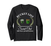 Mi lista de deseos club social jugador de golf y cubo de cerveza humor Manga Larga
