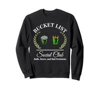 Mi lista de deseos club social jugador de golf y cubo de cerveza humor Sudadera