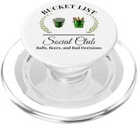 Mi lista de deseos club social jugador de golf y cubo de cerveza PopSockets PopGrip para MagSafe