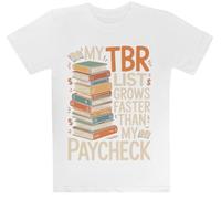 Mi Lista De Tbr Crece Más Rápido Camiseta Blanca para Niños Camiseta De Manga Corta para Niños Kids White tee Children Short Sleeve T-Shirt