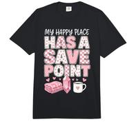 Mi Lugar Feliz Tiene un Punto de Ahorro de Juegos Comfort Colors Adult Heavyweight T-Shirt
