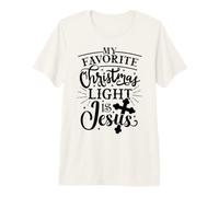 Mi luz Favorita de Navidad es Jesús Christian Xmas Funny Camiseta Premium