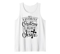 Mi luz Favorita de Navidad es Jesús Christian Xmas Funny Camiseta sin Mangas