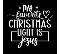 Mi luz navideña favorita es Jesús Dios. Pegatinas de tallado fino 67.2x69.6cm No se cae Blanco