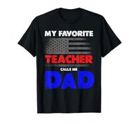Mi maestro favorito me llama papá Día del Padre Camiseta