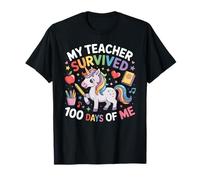 Mi Maestro sobrevivió 100 días de mí Unicornio Niñas Camiseta