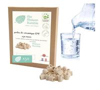 Mi Maison Durable | X50 Perlas de Cerámica EM® Rosas | Filtro Purificador Natural Agua del Grifo | Bolas Filtración Natural Cloro | Para Jarra Jarra Jarra Fuente