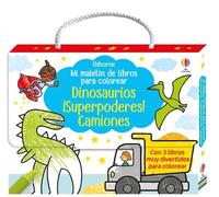 Mi maletín de libros para colorear 2 - Dinosaurios, ¡Superpoderes!, Camiones (Mi maletín de actividades)