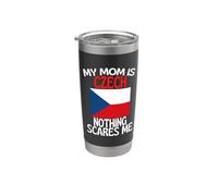 Mi Mamá Es Checa Nada Me Asusta Divertido Mamá Vaso térmico de acero inoxidable de doble pared