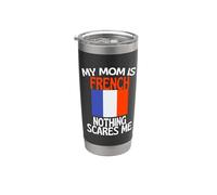 Mi Mamá Es Francesa Nada Me Asusta Divertido Mamá Vaso térmico de acero inoxidable de doble pared
