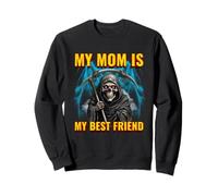 Mi Mamá Es Mi Mejor Amigo Esqueleto Duro Meme Irónico Desarticulado Sudadera