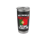 Mi mamá es portugués nada me asusta mamá divertida Vaso térmico de acero inoxidable de doble pared