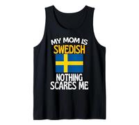 Mi Mamá Es Sueca Nada Me Asusta Divertido Mamá Camiseta sin Mangas