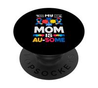Mi mamá es una Conciencia sobre el Autismo PopSockets PopGrip Adhesivo