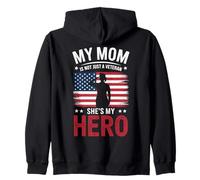 Mi mamá no es solo una veterana, es mi héroe Sudadera con Capucha