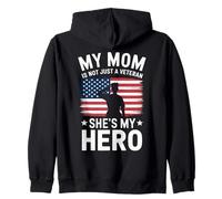 Mi mamá no es solo una veterana, es mi héroe Sudadera con Capucha