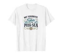 Mi Mar Favorito Es El Puss-Sea Divertido Juego De Bote Y Pesca Camiseta
