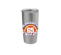 Mi marido es 65 y todavía caliente esposa orgullosa cumpleaños 65 Vaso térmico de acero inoxidable de doble pared