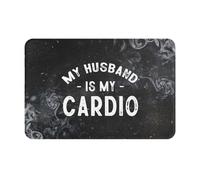 Mi Marido Es Mi Cardio Felpudos Suave Alfombra Baño Antideslizante Felpudo De Entrada para Bañera Puerta Cocina 40X60Cm