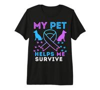 Mi Mascota me Ayuda a Sobrevivir a la prevención del Suicidio Apoyo Emocional Camiseta Premium