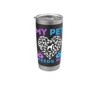 Mi mascota me ayuda a sobrevivir al suicidio Perro Cachorro Apoyo emocional Vaso térmico de acero inoxidable de doble pared