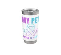 Mi mascota salvó mi vida Prevención del suicidio Apoyo emocional Vaso térmico de acero inoxidable de doble pared