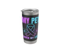 Mi mascota salvó mi vida Prevención del suicidio Apoyo emocional Vaso térmico de acero inoxidable de doble pared