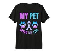 Mi Mascota salvó mi Vida Suicidio Apoyo Emocional Patas Camiseta Premium
