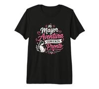 Mi Mayor Aventura Comienza Pronto Anuncio de Embarazo Camiseta Premium