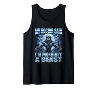 Mi médico Dijo Que Soy mórbidamente una Bestia Gracioso Alfa Lobo Meme Camiseta sin Mangas