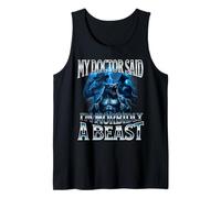 Mi médico Dijo Que Soy mórbidamente una Bestia Gracioso Alfa Lobo Meme Camiseta sin Mangas
