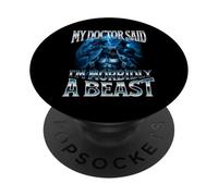 Mi médico Dijo Que Soy mórbidamente una Bestia Gracioso Alfa Lobo Meme PopSockets PopGrip Adhesivo