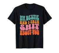 Mi mejor amiga y yo hablamos tonterías sobre ti, divertida mejor amiga retro de mujeres Camiseta