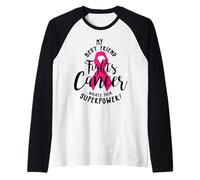 Mi Mejor Amigo Lucha contra el cáncer de Mama ¿Cuál es tu súper Poder Camiseta Manga Raglan