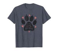 Mi Mejor Amigo Tiene Cuatro Patas - Pet Love Paw Camiseta, Hombre, Azul Jaspeado, M