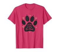 Mi Mejor Amigo Tiene Cuatro Patas - Pet Love Paw Camiseta, Hombre, Rojo Jaspeado, XL