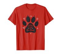 Mi Mejor Amigo Tiene Cuatro Patas - Pet Love Paw Camiseta, Hombre, Rojo, M