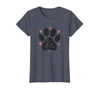 Mi Mejor Amigo Tiene Cuatro Patas - Pet Love Paw Camiseta, Mujer, Azul Jaspeado, XL