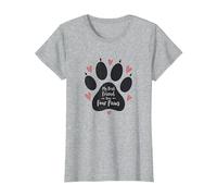 Mi Mejor Amigo Tiene Cuatro Patas - Pet Love Paw Camiseta, Mujer, Gris Jaspeado, 3XL