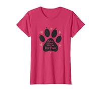 Mi Mejor Amigo Tiene Cuatro Patas - Pet Love Paw Camiseta, Mujer, Rojo Jaspeado, L