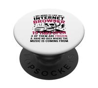 Mi Mente Es como El Esqueleto De Mi Navegador De Internet PopSockets PopGrip Adhesivo