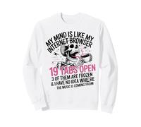 Mi Mente es como el navegador de Internet 19 pestañas Abrir Cráneo Divertido Sudadera