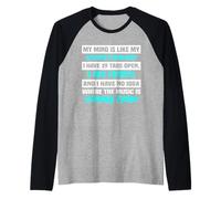 Mi Mente es como mi navegador de Internet Camiseta Manga Raglan