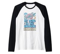 Mi Mente es el Universo Cerebro Galaxia neurodivergente Autista Camiseta Manga Raglan