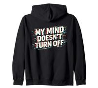Mi Mente no apaga la Conciencia sobre el TEPT, diseño de ansiedad Sudadera con Capucha